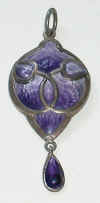 Arts and Crafts Lavender Enamel Silver Pendant.jpg (119266 bytes)