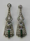 French Deco  Emerald Paste 800 Silver Earrings.jpg (129238 bytes)